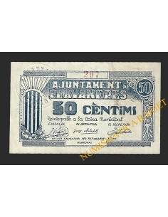 LLAVANERES (Barcelona) - 50 cèntims 1937