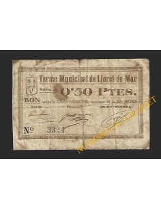 LLORET DE MAR (Girona) - 0,50 pessetes 1937