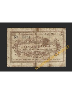 LLORET DE MAR (Girona) - 0,50 pessetes 1937 2