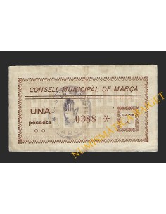 MARÇA (Tarragona) - 1 pesseta 1937 2