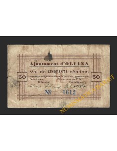 OLIANA (Lleida) - 50 cèntims 1937