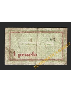 OLIANA (Lleida) - 1 pesseta 1937 2