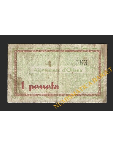 OLIANA (Lleida) - 1 pesseta 1937