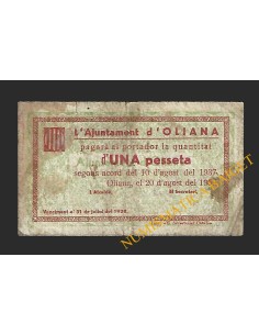 OLIANA (Lleida) - 1 pesseta 1937