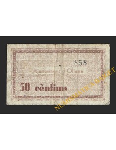 OLIANA (Lleida) - 50 cèntims 1937 2