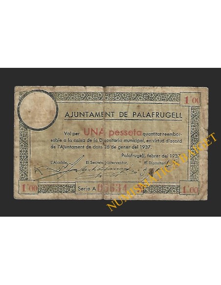 PALAFRUGELL (Girona) - 1 pesseta 1937