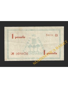 PINEDES DEL LLOBREGAT (Barcelona) - 1 pesseta 1937 2