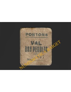 PONTONS (Barcelona) - 1 pesseta 1937