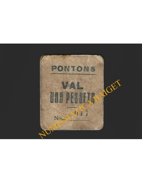 PONTONS (Barcelona) - 1 pesseta 1937