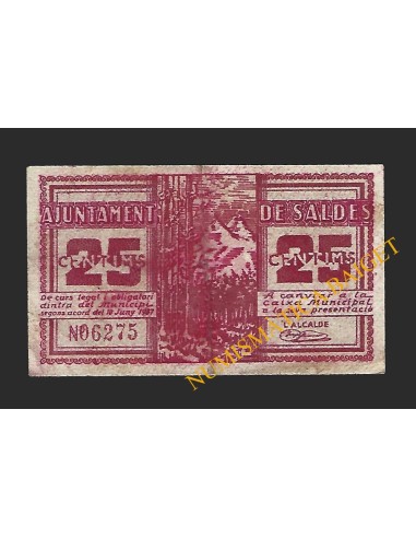 SALDES (Barcelona) - 25 cèntims 1937