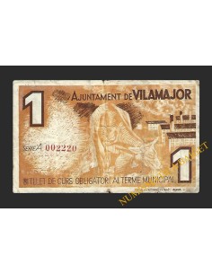 VILAMAJOR (Barcelona) - 1 pesseta 1937 2