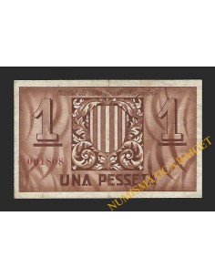 VILAMAJOR (Barcelona) - 1 pesseta 1937 2