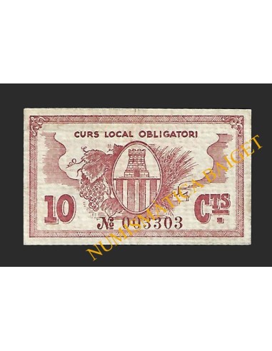 CASTELLET DE LLOBREGAT (Barcelona) - 10 cèntims 1937