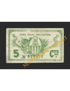 CASTELLET DE LLOBREGAT (Barcelona) - 5 cèntims 1937 2