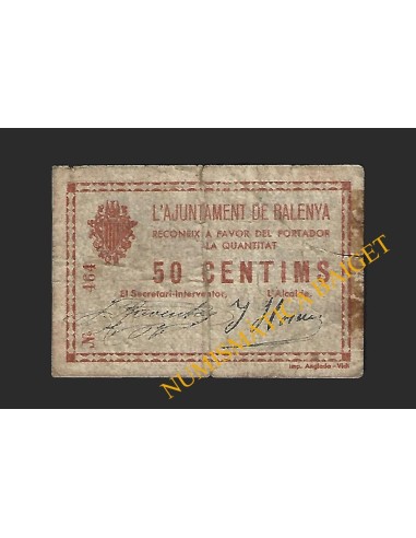 BALENYA (Barcelona) - 50 cèntims 1937
