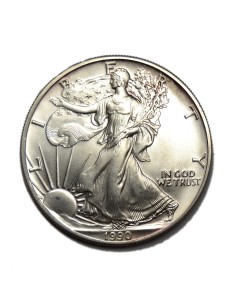 ESTADOS UNIDOS 1990 - 1 OZ PLATA - DOLAR