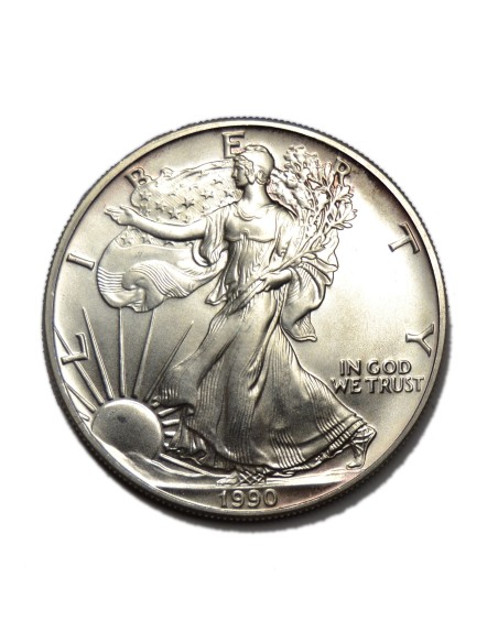 ESTADOS UNIDOS 1990 - 1 OZ PLATA - DOLAR