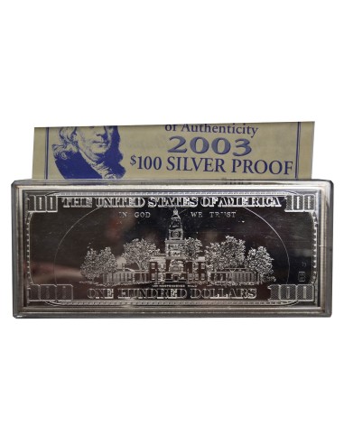 ESTADOS UNIDOS 2003 - 4 OZ PLATA - 100 DOLAR