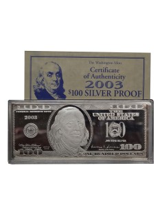 ESTADOS UNIDOS 2003 - 4 OZ PLATA - 100 DOLAR