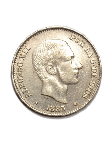 ALFONSO XII - 50 Centavos de Peso 1885