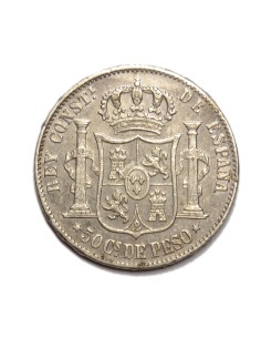 ALFONSO XII - 50 Centavos de Peso 1885 2