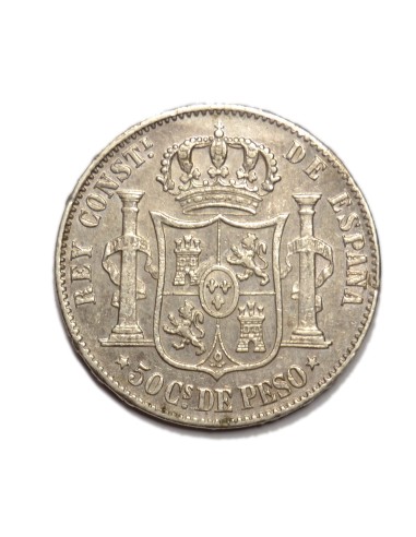 ALFONSO XII - 50 Centavos de Peso 1885