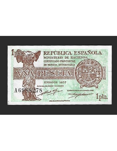 II REPÚBLICA HACIENDA - 1 PESETAS 1937