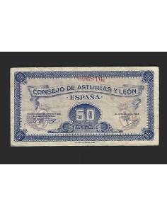 II REPÚBLICA ASTURIAS Y LEÓN - 50 CENTIMOS 1936