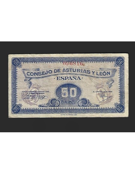 II REPÚBLICA ASTURIAS Y LEÓN - 50 CENTIMOS 1936