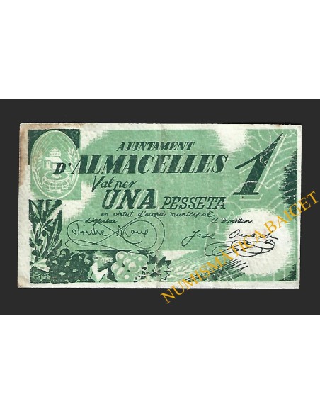 ALMACELLES (Lleida) - 1 pesseta 1937