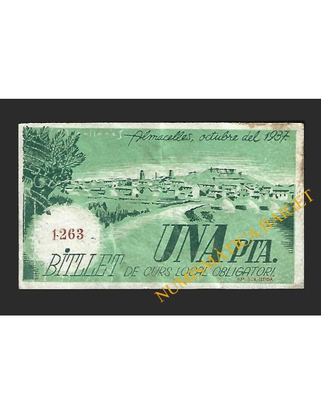 ALMACELLES (Lleida) - 1 pesseta 1937