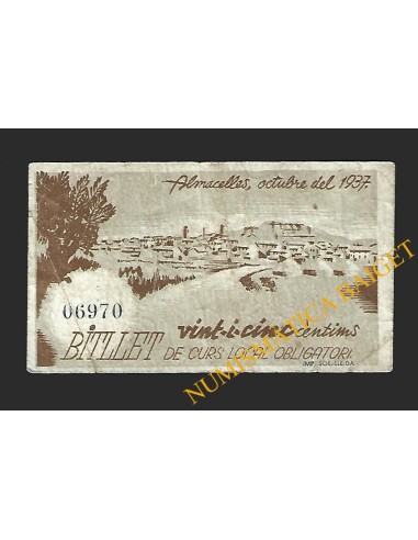 ALMACELLES (Lleida) - 25 cèntims 1937