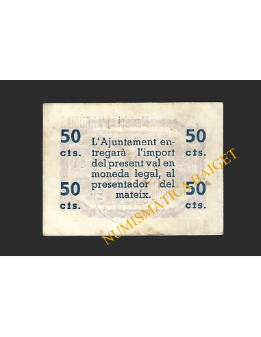 ARBUCIES (Girona) - 50 cèntims 1937