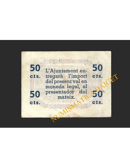 ARBUCIES (Girona) - 50 cèntims 1937