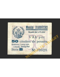 ARBUCIES (Girona) - 50 cèntims 1937