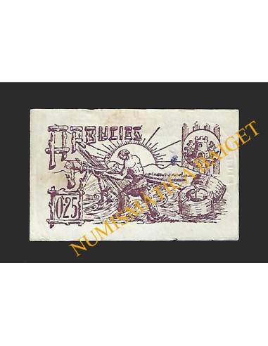 ARBUCIES (Girona) - 0'25 pessetes 1937