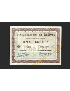 BELLVEI DEL PENEDÈS (Tarragona) - 1 pesseta 1937