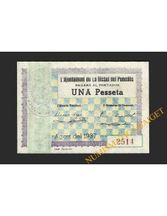BISBAL DEL PENEDÈS, LA (Tarragona) - 1 pesseta 1937
