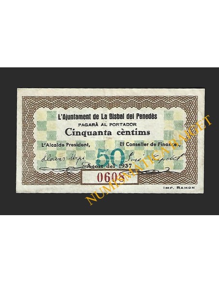 BISBAL DEL PENEDÈS, LA (Tarragona) - 50 cèntims 1937