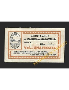 CALDES DE MALAVELLA (Girona) - 1 pesseta 1937