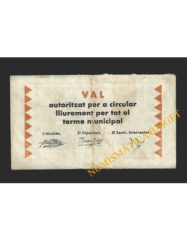 CALDES DE MALAVELLA (Girona) - 1 pesseta 1937