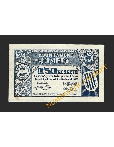 JUNEDA (Lleida) - 0'50 pessetes 1937