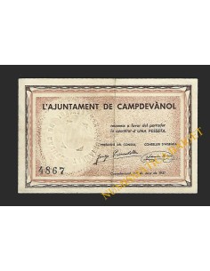 CAMPDEVÀNOL (Girona) - 1 peseta 1937