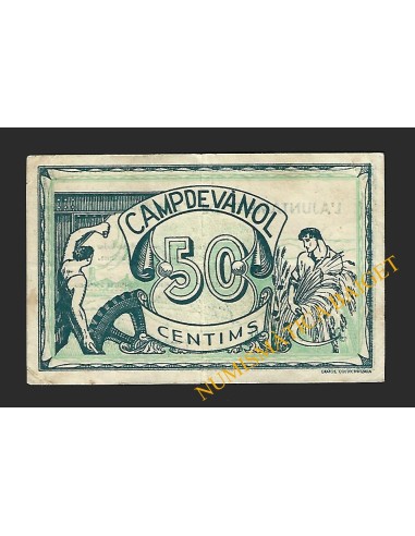 CAMPDEVÀNOL (Girona) - 50 cèntims 1937