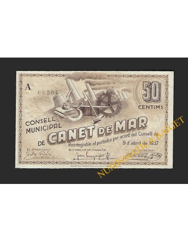 CANET DE MAR (Barcelona) - 50 cèntims 1937