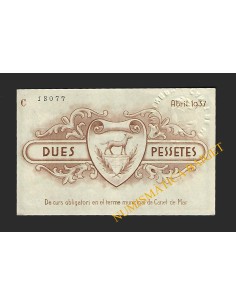 CANET DE MAR (Barcelona) - 2 pessetes 1937 2