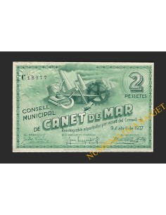 CANET DE MAR (Barcelona) - 2 pessetes 1937