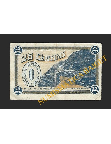 FÍGOLS DE SEGRE (Lleida) - 25 cèntims 1937