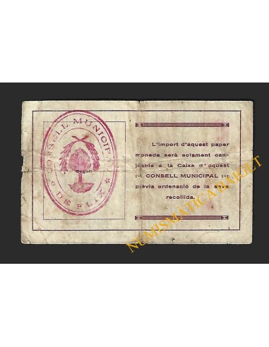 FLIX (Tarragona) - 2 pessetes 1937