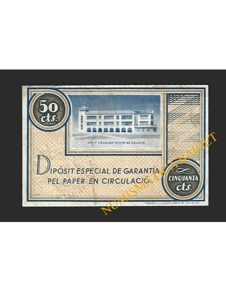 FONTS DE SACALM (Girona) - 50 cèntims 1937